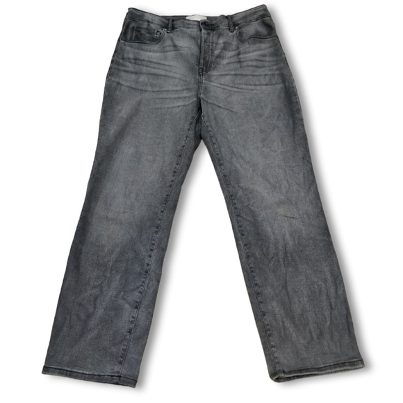 Everlane Denim - EVERLANE High Rise Slim Straight Cigarette Jeans Black 26.75" L Size 32 Ankle